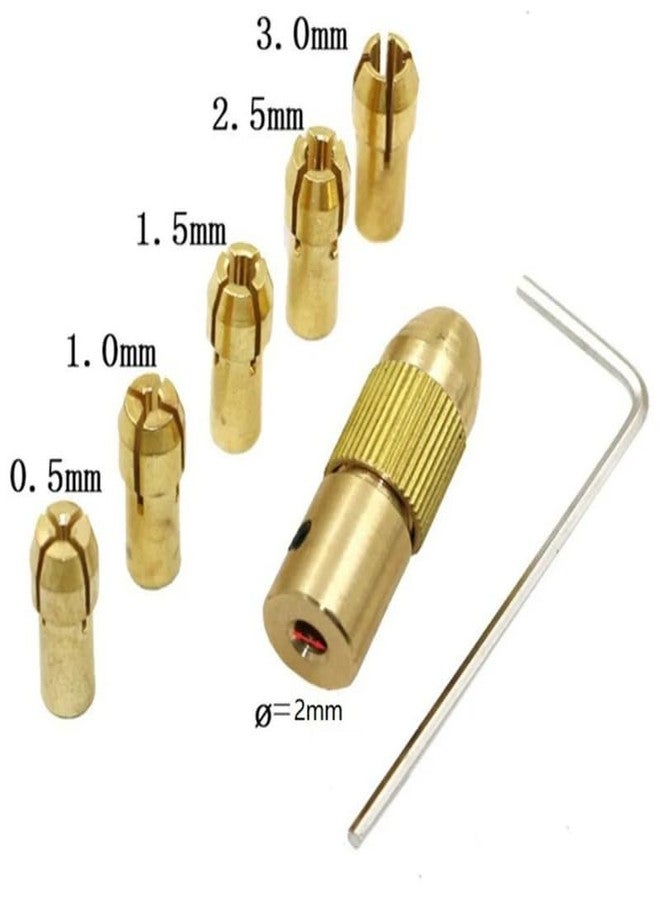 Khayl Brass Collet Set Bits Rotary with Screw | Tight and Secure Grip Bits and Tools (Set of 7 Pc, 0.5-3 mm) - Image 2